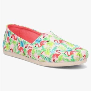 Toms Colorful Flamingo Print Women's Slip-On Shoes